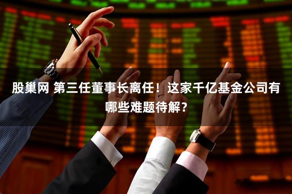 股巢网 第三任董事长离任！这家千亿基金公司有哪些难题待解？
