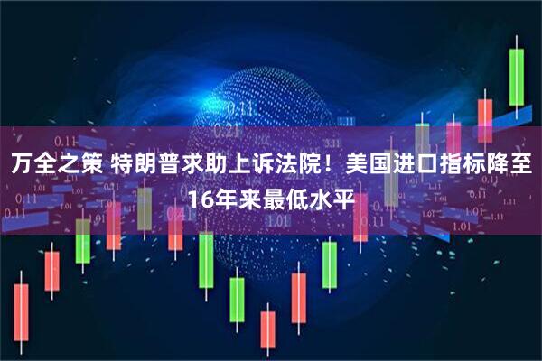 万全之策 特朗普求助上诉法院！美国进口指标降至16年来最低水平